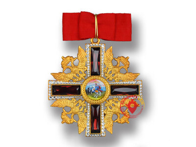 Знак ордена Святого Александра Невского XVIII век (с кристаллами Swarovski) копия