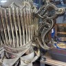 Самовар на дровах 45 литров желтый цилиндр