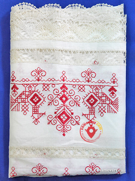 Полотенце белое с вышивкой арт. 8нхп-841а